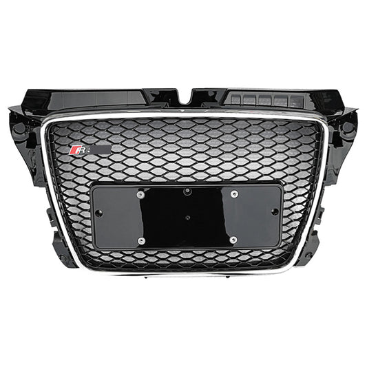 2008-2012 gloss black honeycomb grille no emblem for Audi A3/S3 8P.5