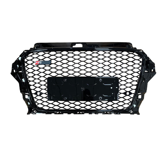 2013-2016 RS3 Style Honeycomb Front Grille for Audi A3/S3 8V | No Frame-Black