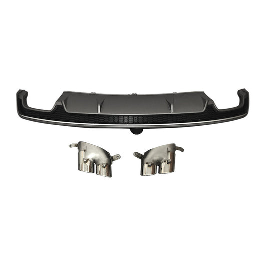 2018 for Audi A7 C7.5 rear diffuser S7 look,