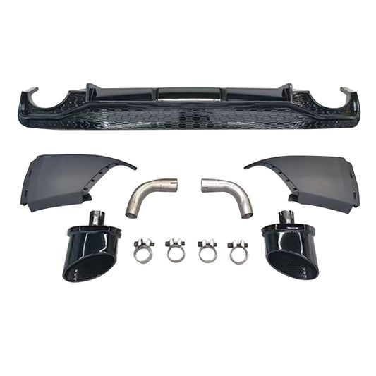 2019-2021 Audi Q5 B9 RSQ5-style diffuser with tailpipe