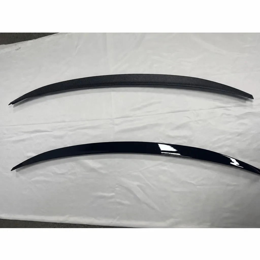 Audi A4 S4 ABT Style Trunk Spoiler Matte Carbon Texture - Detail Close Up
