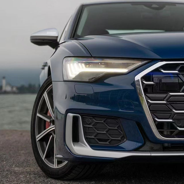 Black & silver PA fog light frame S6 conversion Audi A6 C8
