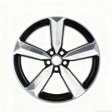 Bright black silver face Audi rims