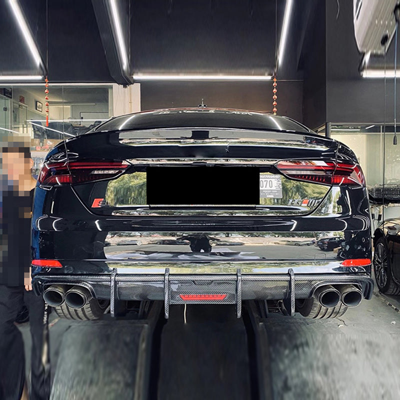 Direct fit rear diffuser with lights