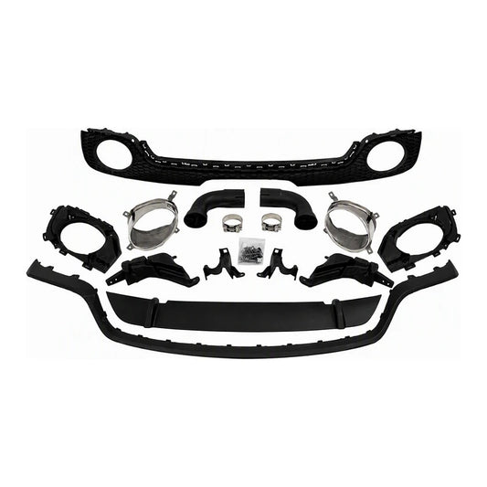 2008-2014 Audi TT TTS MK2 TTRS Style Rear Diffuser Conversion Kit - Complete Parts Layout