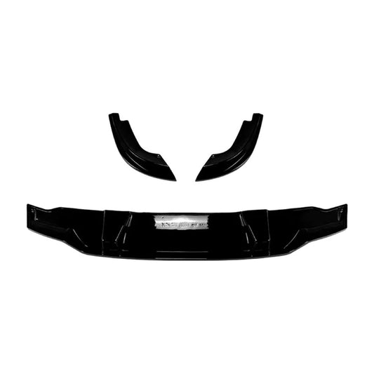 2021-2025 Audi Q5 FY Sportback S-Line rear diffuser kit in gloss black shown complete on a clean white background