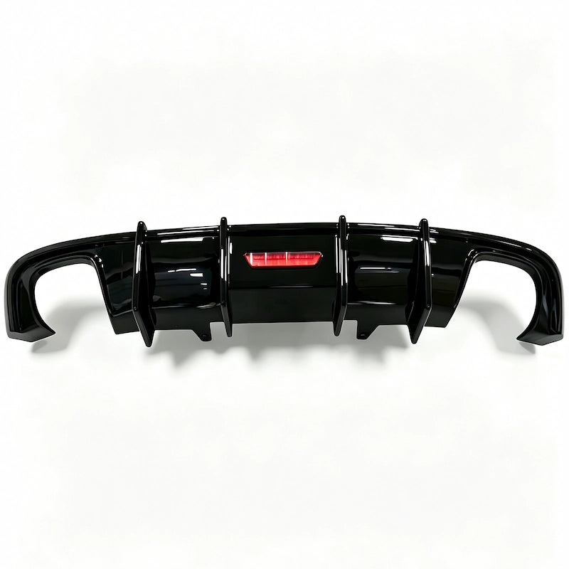 2017-2019 For Audi A4 S4 B9 S-Line K-Style Rear Diffuser Lip + Black Exhaust Tips