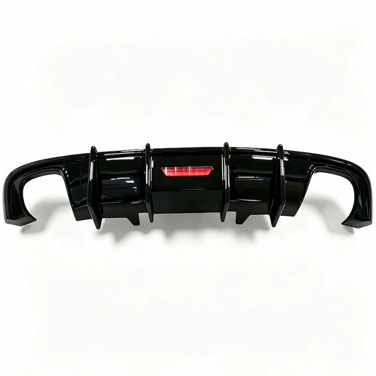 2017-2019 For Audi A4 S4 B9 S-Line K-Style Rear Diffuser Lip + Black Exhaust Tips