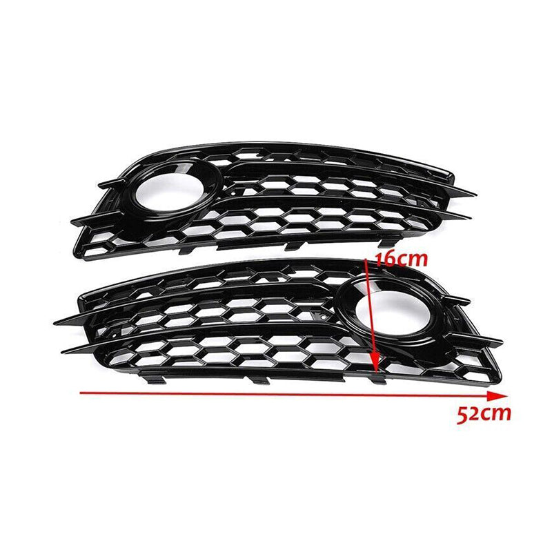 2008-2012 For Audi S-Line A4 B8 black/chrome fog light grilles US stock