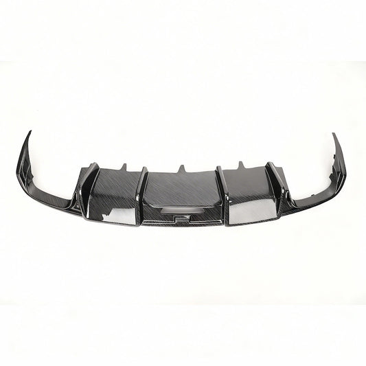 - 2012-2015 Audi A7/S7 C7 Carbon Fiber Rear Diffuser with LED Light & Quad Tips