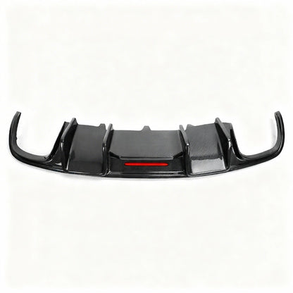 2013-2016 Audi A4/S4 B8.5 Carbon Fiber Rear Diffuser with LED Light & Quad Tips