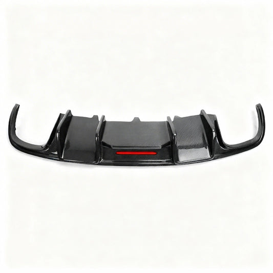 2013-2016 Audi A4/S4 B8.5 Carbon Fiber Rear Diffuser with LED Light & Quad Tips