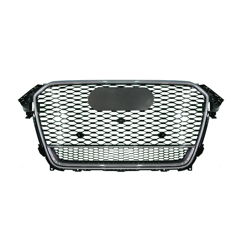 2013-2016 RS4 Style ABS Honeycomb Grille For Audi A4L/S4 B8.5 CARBON FIBER STYLE FRAME BLACK NET
