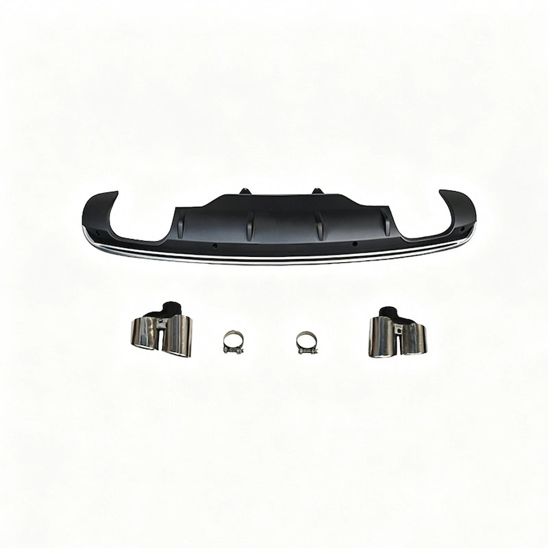 2013-2018 For Audi Q5 8R.5 S-Line SQ5 Style Rear Diffuser With Quad Exhaust Tips