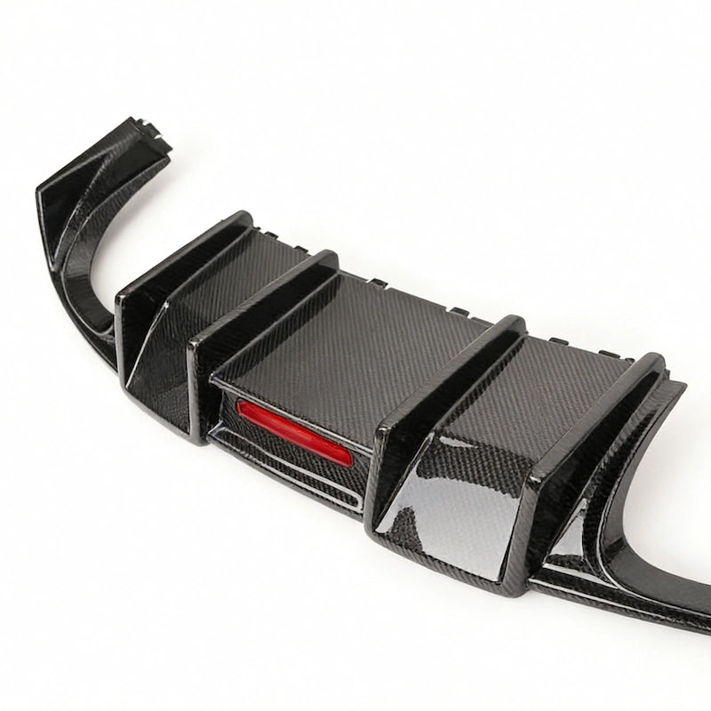 2014-2016 Audi A3/S3 8V Carbon Fiber Rear Diffuser with LED Light