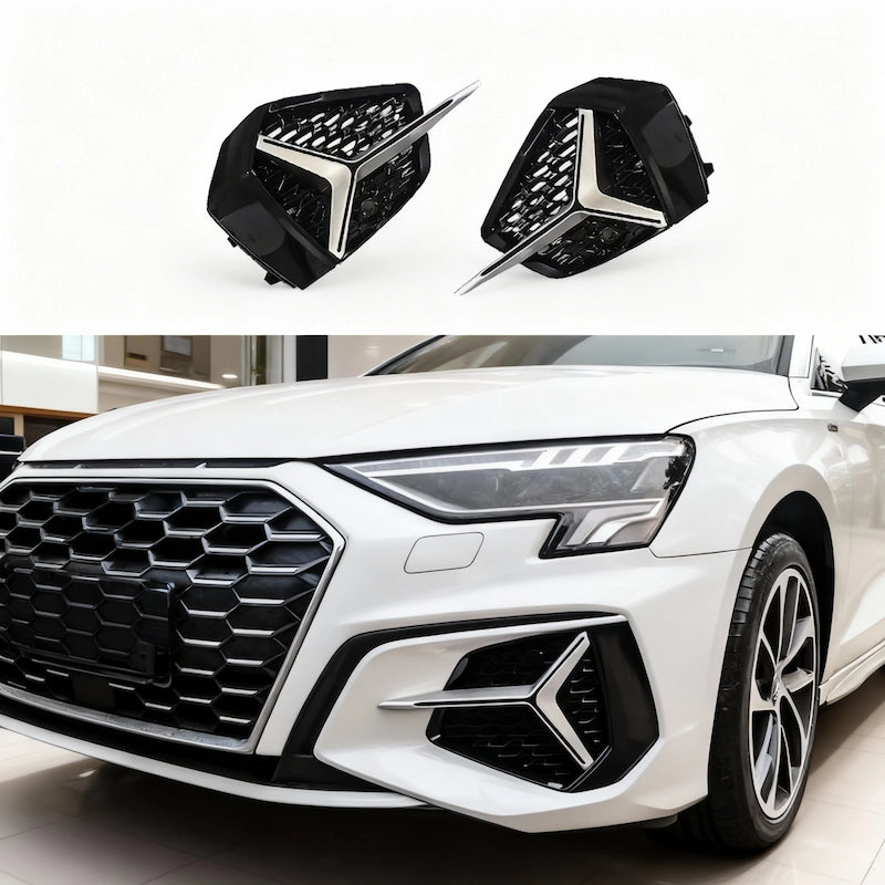 2020-2024 For Audi A3 8Y S-Line Honeycomb Fog Grilles | Direct Fit