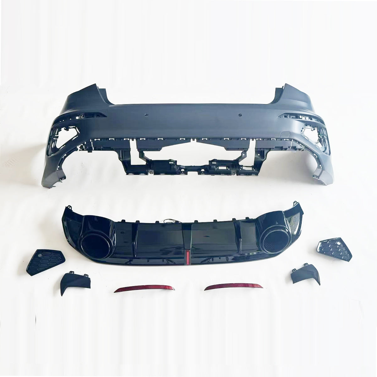 2020 - 2024 Audi A3/S3 8Y sport - style rear bumper diffuser exhaust tips US stock