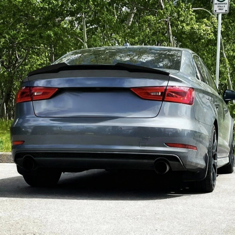 2x2 Twill Pre-Preg Dry Carbon Fiber - 8V.5 Facelift A3/S3/RS3 V-Style Aero Spoiler