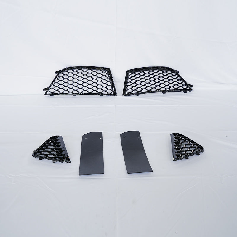 Cubierta de parachoques delantero estilo RS4 para Audi S4 B8.5 / A4 B8.5 (2013-2016) | ABS negro brillante | Stock en almacén de EE. UU. | Dropshipping de Shopify