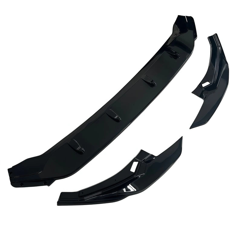 2021-2024 Audi A3 S3 8Y MAX Style Gloss Black Front Lip Splitter - White Background Product Display