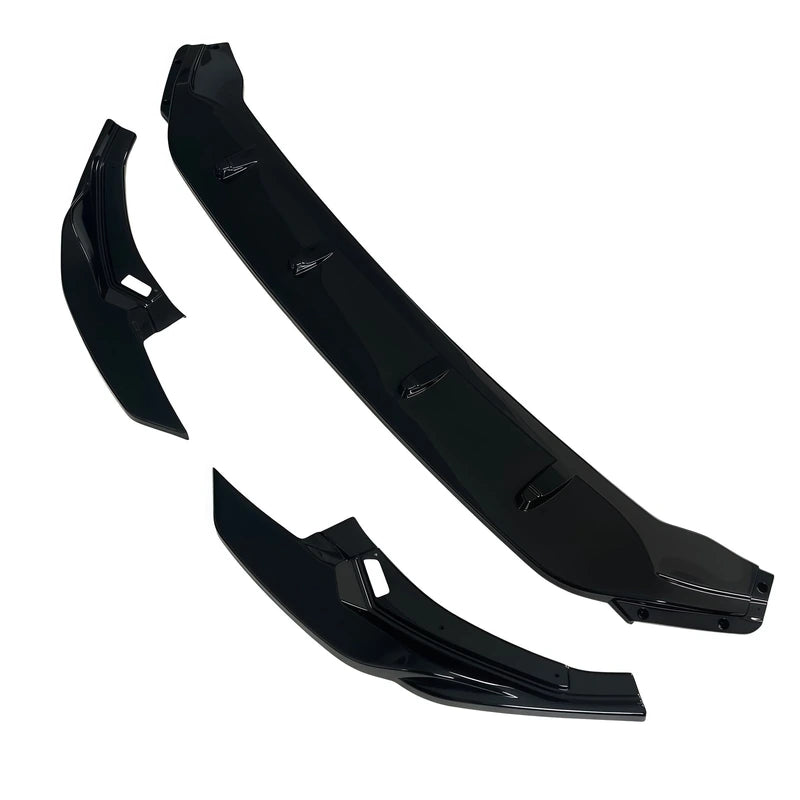 2021-2024 Audi A3 S3 8Y Front Lip Splitter 3 Piece Set - Angled Full Set View