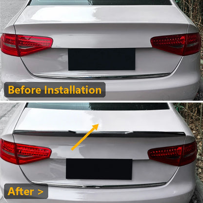 Audi A4 S4 B8.5 PSM Style Trunk Spoiler - Before and After Installation Comparison