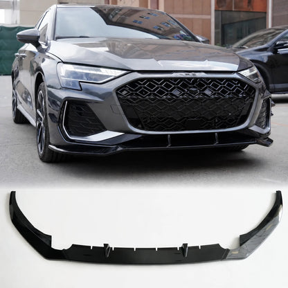 2025-2026 Audi A3 S3 8Y Facelift Front Lip 3-Piece Splitter - Product Display