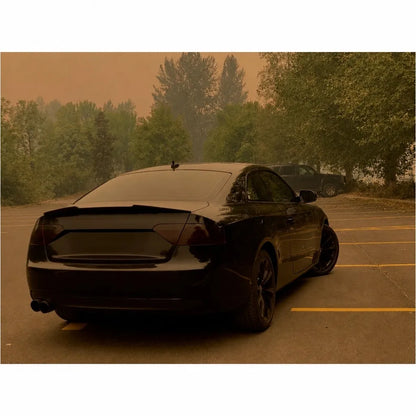 Audi A5 B8 V Style Carbon Fiber Rear Trunk Spoiler Installed - Street View