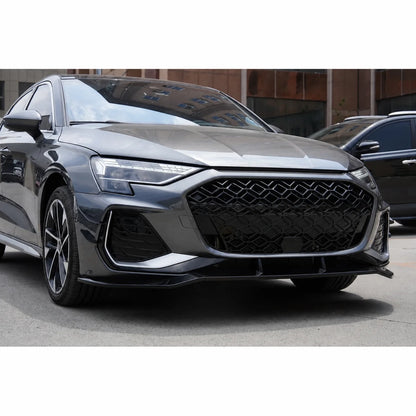 Audi A3 Sedan 2025 Facelift Front Lip Installed - Front Bumper View