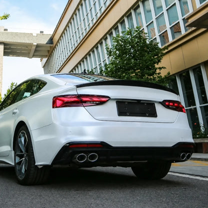 Audi S5 B9 K Style Arc Spoiler Carbon Weave - Profile Close Up