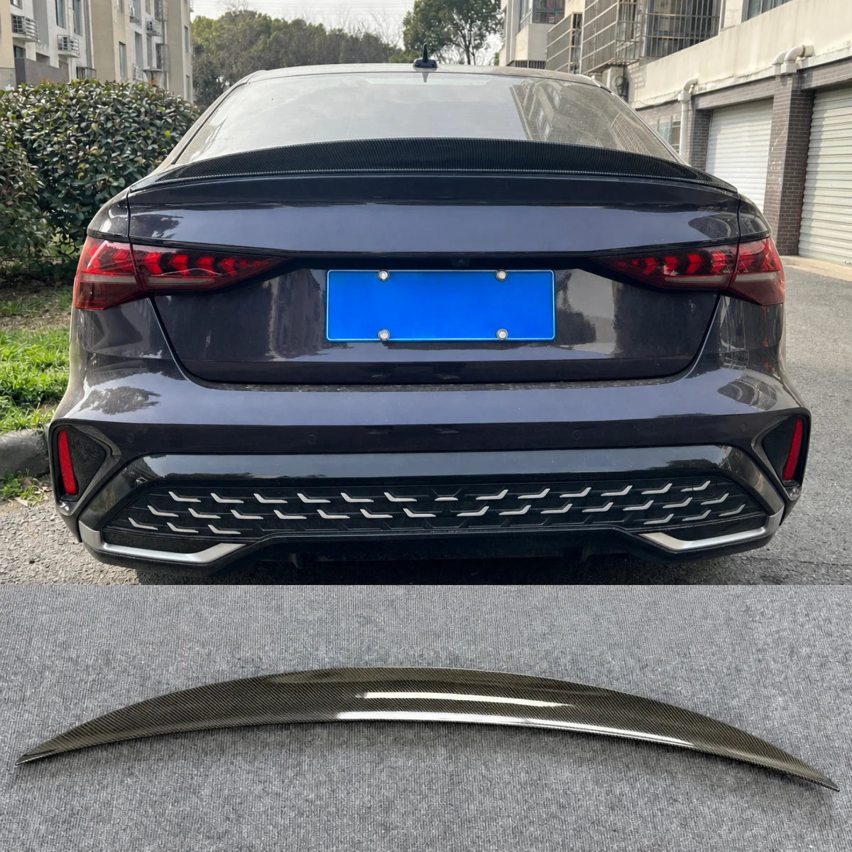 2021-2026 Audi A3 S3 8Y K Style Arc Trunk Spoiler - Product Display