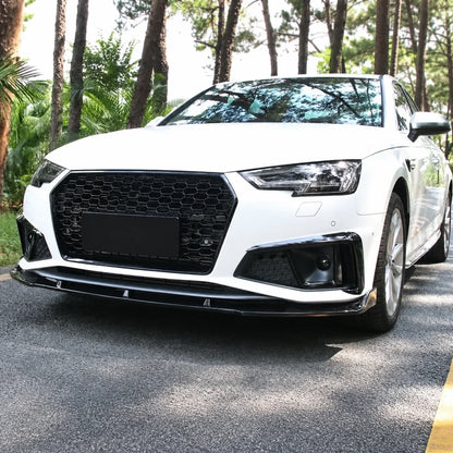 2017-2019 Audi A4 S4 B9 Sport Front Lip 3-Piece Splitter - Product Display