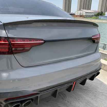 2017-2024 Audi A4 S4 ABT Style Small Ducktail Spoiler - Installed Angle
