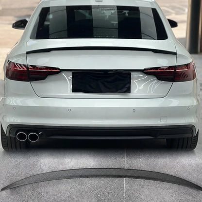 2017-2024 Audi A4 S4 ABT Style Trunk Spoiler Gloss Black - Product Full View