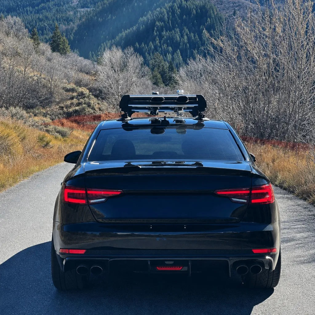 Audi S4 B9.5 with V Style Carbon Fiber Trunk Spoiler - Profile Angle View
