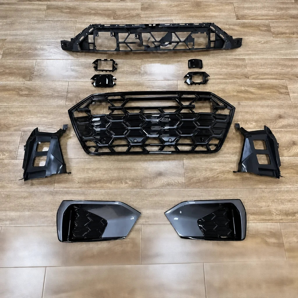 2019-2025 Audi A7 C8 S7 Style Grille Installed - Front Bumper View