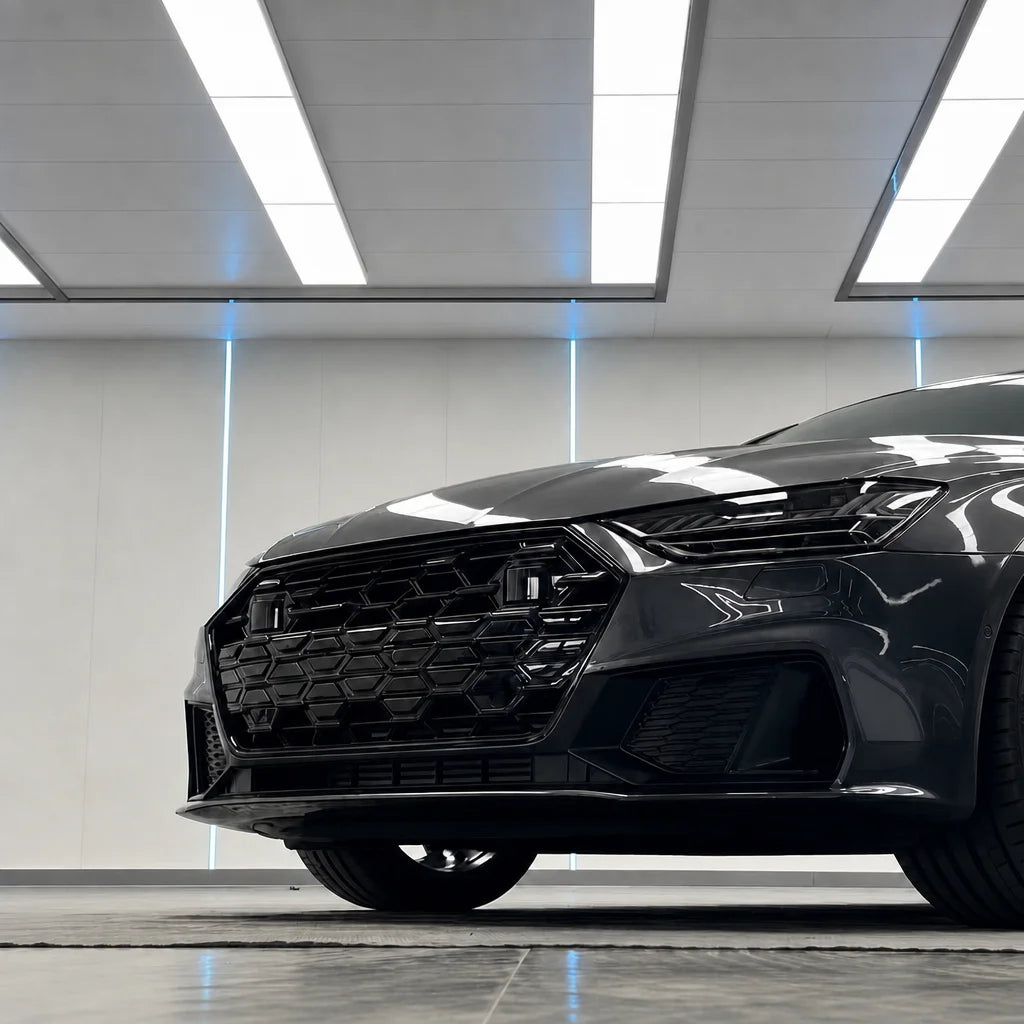 2019-2025 Audi A7 C8 Front Grille Kit with Fog Light Grilles - Product Detail View