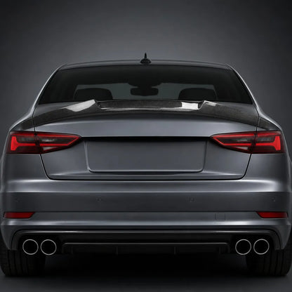 2020-2025 Audi A4 S4 B9.5 V Style Carbon Fiber Trunk Spoiler - Studio Shot White Background