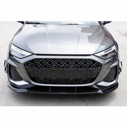 Audi A3 2025 Facelift 3-Piece Front Splitter Close Up - Center Section