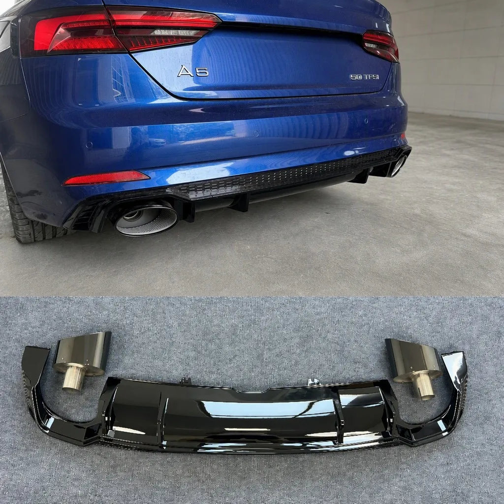 Audi A5 RS5 Rear Diffuser - Installed and Uninstalled