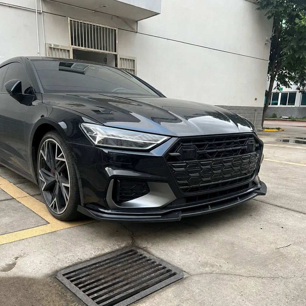 2019-2026 Audi A7 S7 C8 Max Style Front Lip - 3 Piece Design Detail