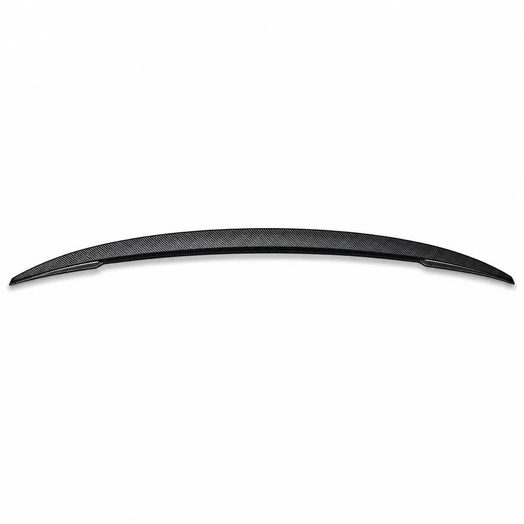 2017-2024 Audi A4 S4 ABT Style Trunk Spoiler Matte Carbon - White Background Product Display