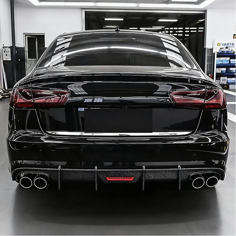 Aggressive OEM look carbon fiber diffuser for Audi C7.5 A6