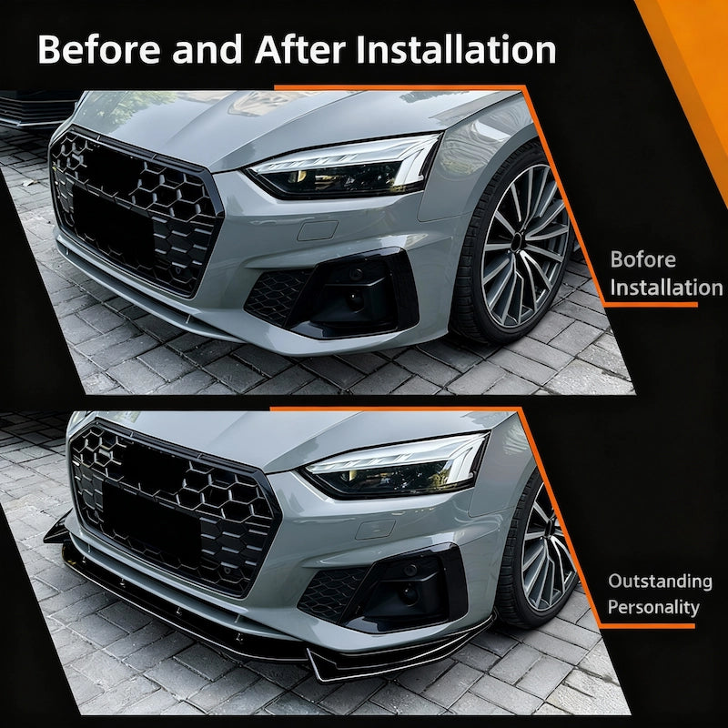  Aggressive front splitter for Audi S5 facelift