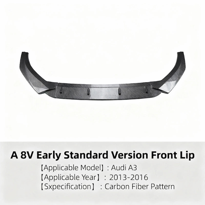 Aggressive look achieved with non s-line Audi A3 front lip