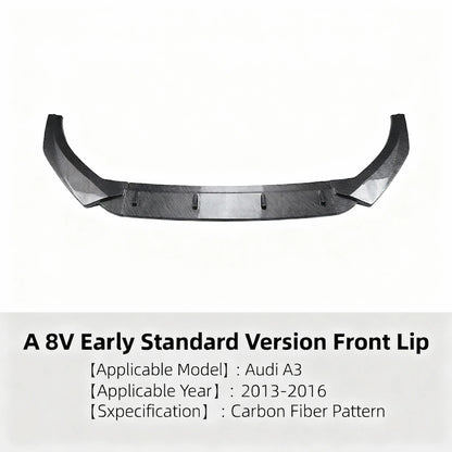 Aggressive look achieved with non s-line Audi A3 front lip