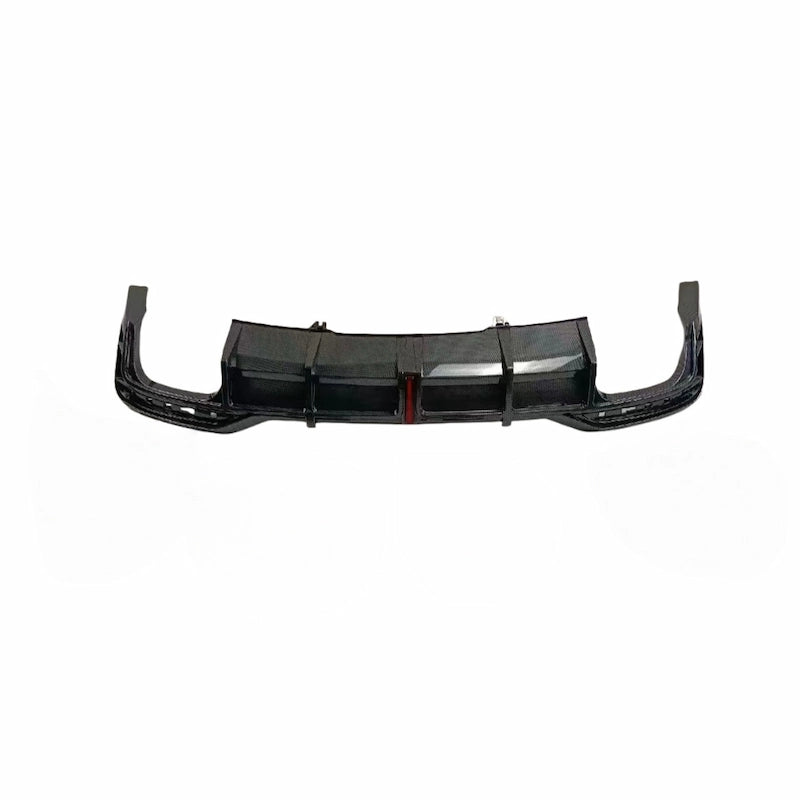 2020-2024 For Audi A5 S-Line S5 Rear Diffuser | Gloss Black & Carbon Look w/ LED & Quad Tipss