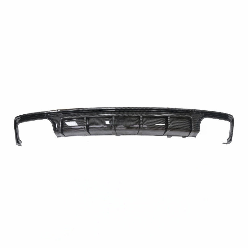2019-2025 For Audi A6 C8 S-Line Blade-Style Rear Diffuser-Gloss Black & Carbon Look