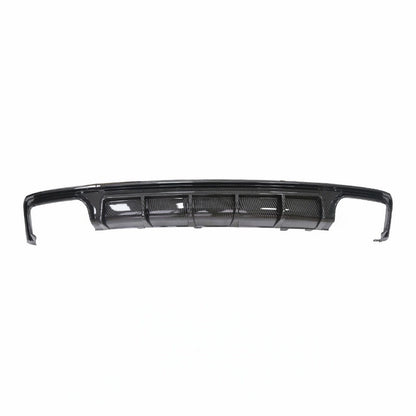 2019-2025 For Audi A6 C8 S-Line Blade-Style Rear Diffuser-Gloss Black & Carbon Look