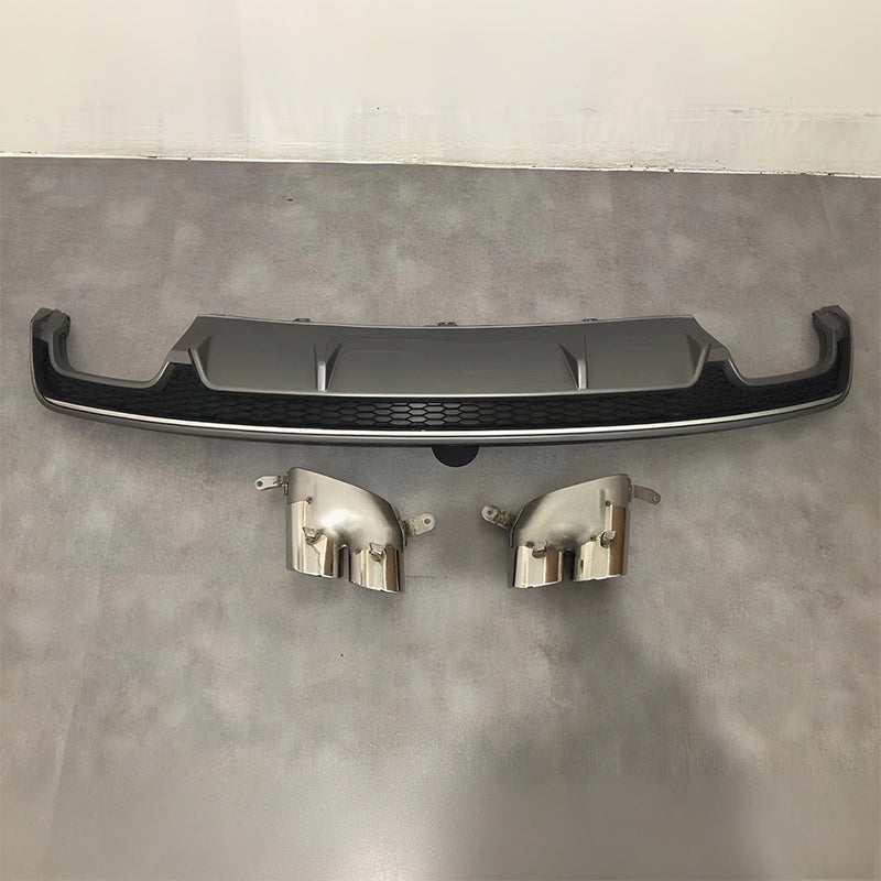 Audi A7 S-Line rear diffuser with tips